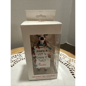 Chick-fil-A Cow Christmas Ornament 2023 Makin A List N Chikin It Twice NIB